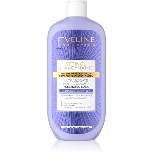 Eveline Cosmetics Retinol & Niacynamid Intensiivselt toitev kehapiim silendava efektiga 350 ml
