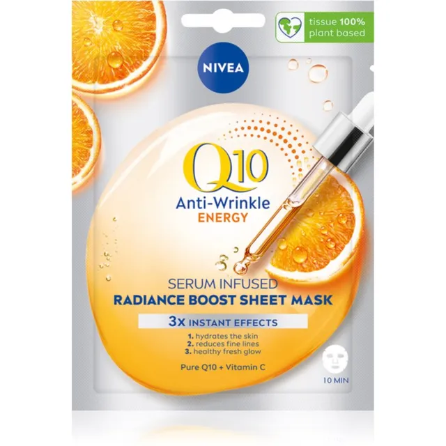 NIVEA Q10 Energy Kortsudevastane riidemask 1 tk