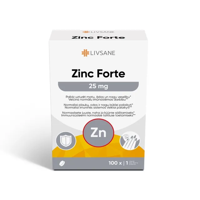 LIVSANE TSINK FORTE TBL 25MG N100