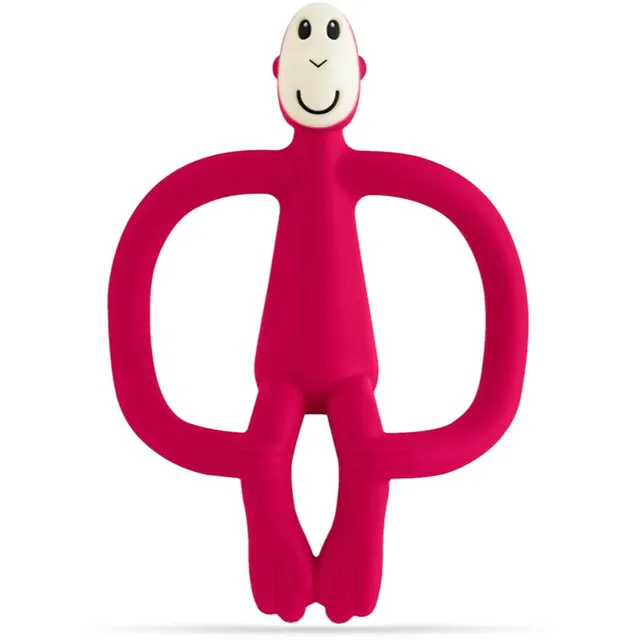Matchstick Monkey Teething Toy and Gel Applicator närimismänguasi kaks-ühes pintsliga Ruby 1 tk