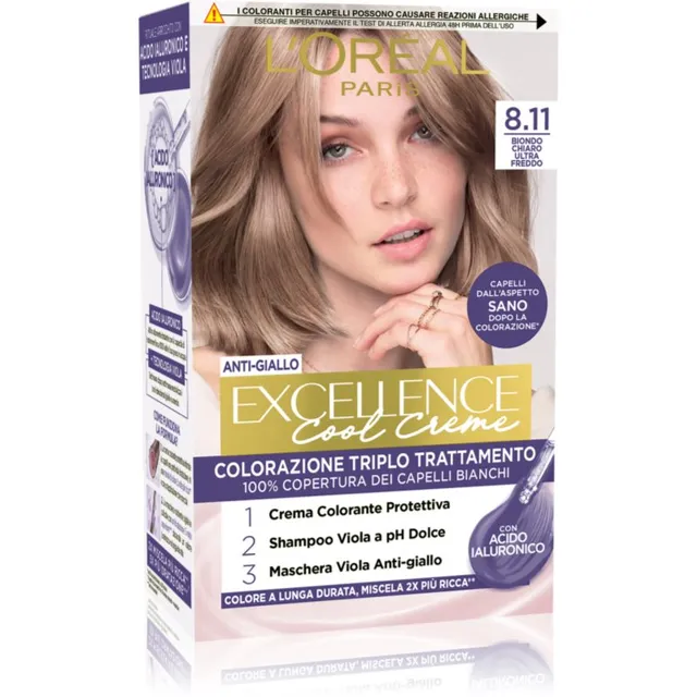 L’Oréal Paris Excellence Cool Creme Juuksevärv varjund 8.11 Biondo Chiaro Ultra Freddo 1 tk