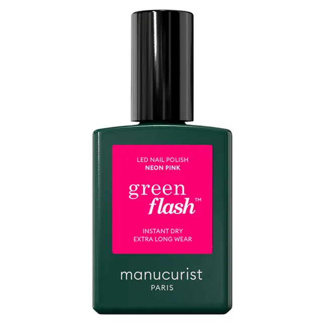 MANUCURIST Green Flash Led Nail Polish Neon Pink 15ml