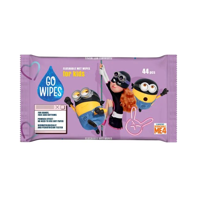 Niisked salvrätikud lastele Minions, GOWIPES, 44 tk