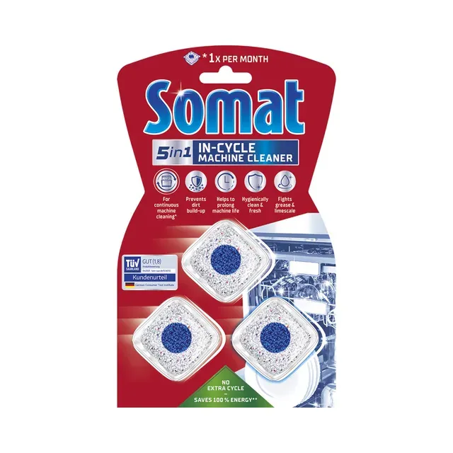 Nõudepesumasina puhastusvahend, SOMAT, 3x20 g