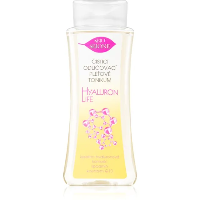 Bione Cosmetics Hyaluron Life Puhastav- ja meiki eemaldav toonik hüaluroonhappega 255 ml