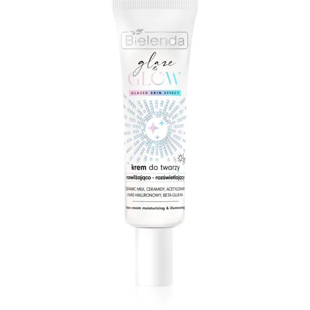 Bielenda GLAZE & GLOW Niisutav ja kirgastav näokreem kuivale nahale 50 ml