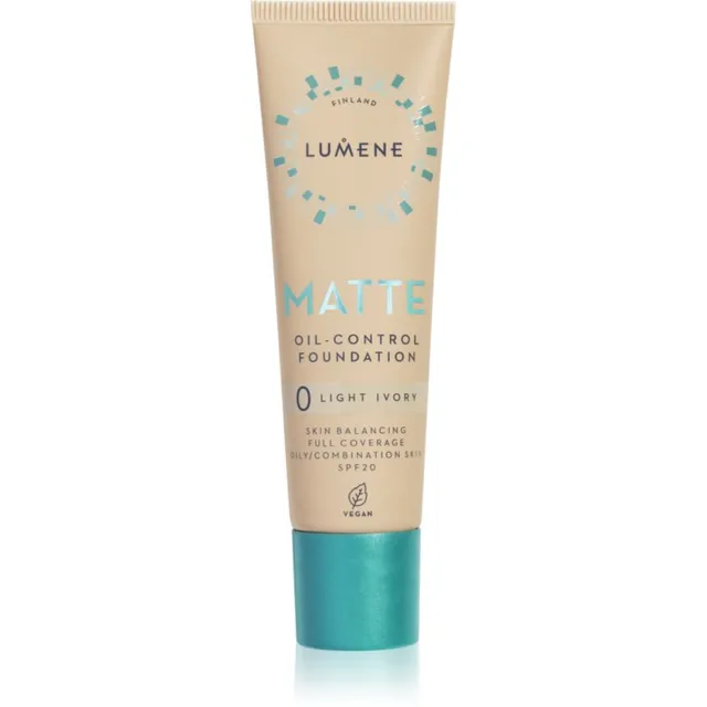 Lumene Matte Oil-Control Matistav jumestuskreem SPF 20 varjund 0 Light Ivory 30 ml