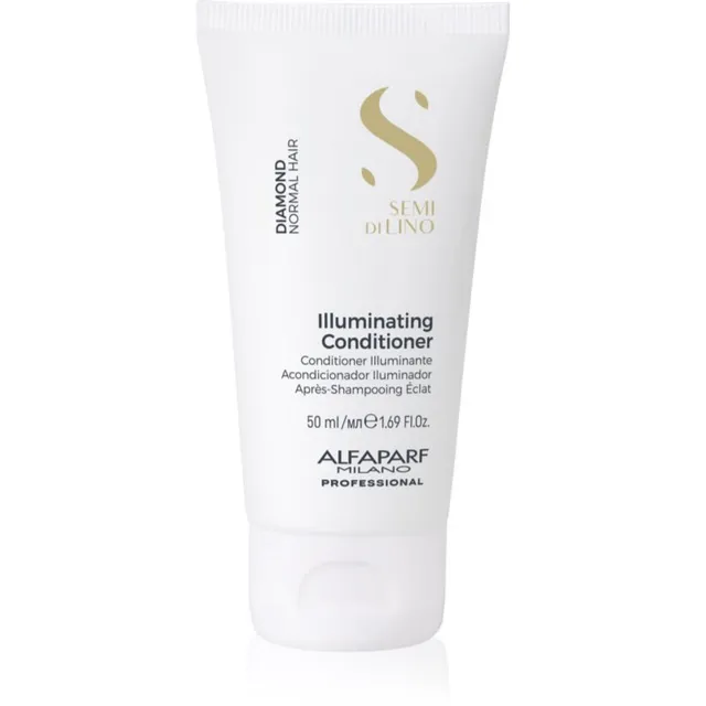 Alfaparf Milano Semi di Lino Diamond Illuminating Kirgastav, kergelt kammitav palsam läikivateks juusteks 50 ml