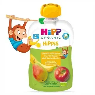Hipp Hippis õuna-pirni-banaanipüree 100 g, öko, alates 4-elukuust