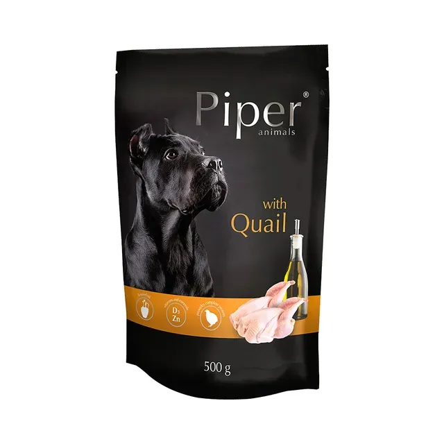Täissööt koertele vutiliha ja jõhvikatega, PIPER, 500 g