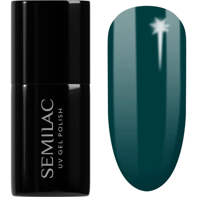 Semilac UV Hybrid Winter Collection Geelküünelakk UV / LED lambiga kasutamiseks varjund 606 Cool Green 7 ml