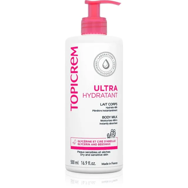 Topicrem UH BODY Ultra-Moisturizing Body Milk Sügavniisutav kehapiim kuivale ja tundlikule nahale 500 ml