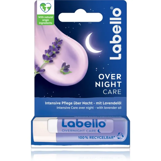 Labello Over Night Care Parandav huulepalsam lavendliga 4.8 g
