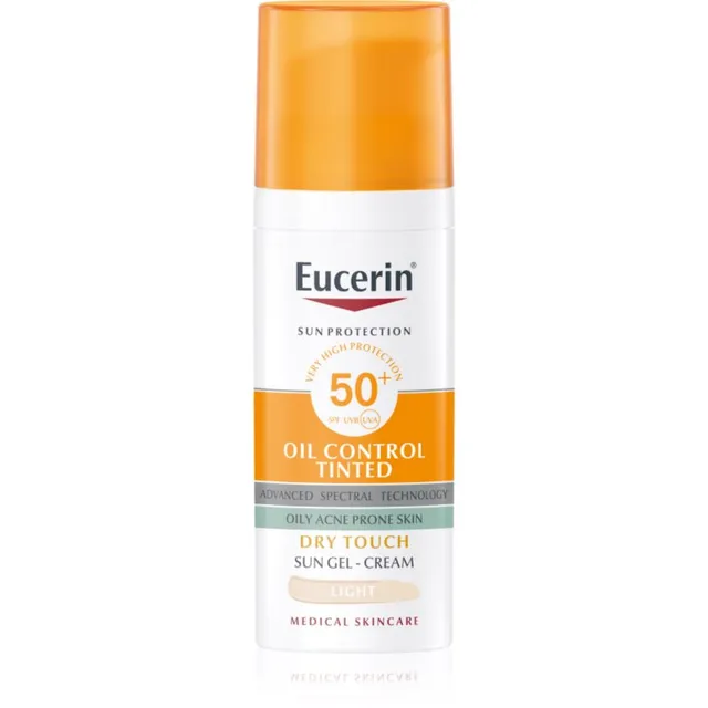 Eucerin Sun Oil Control Tinted Päikesekreem-geel SPF 50+ varjund Light 50 ml