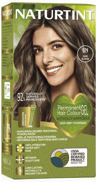 NATURTINT® kauapüsiv ammoniaagivaba juuksevärv, DARK BLONDE 6N