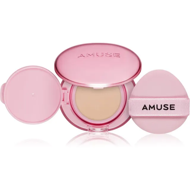 AMUSE Dew Power Vegan Cushion Kauapüsiv jumestuskreemikäsn kirgastava ja siluva efektiga varjund 1.5 Natural 15 g