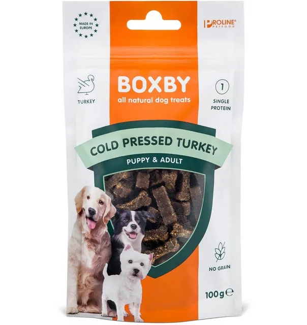 Boxby Cold Pressed teraviljavaba naturaalne maius koerale, kalkunilihaga