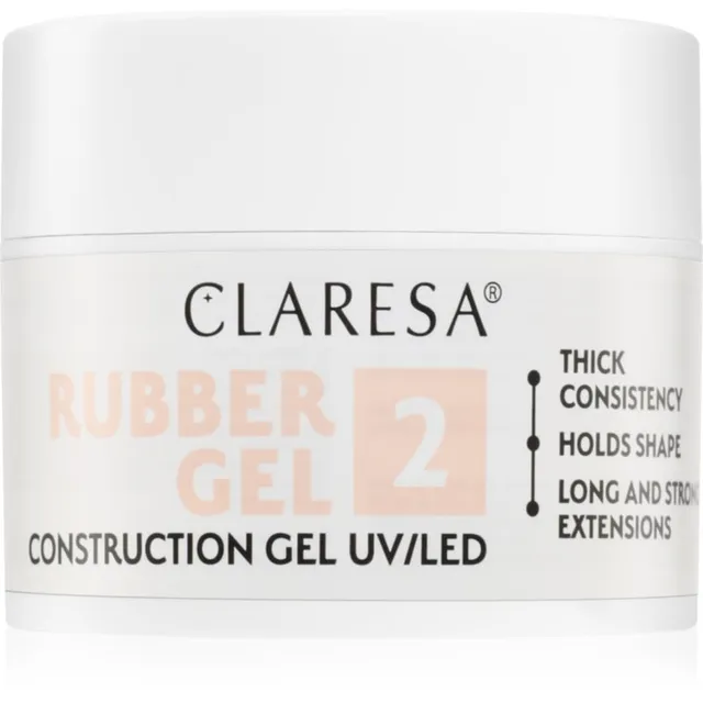 Claresa Rubber Gel Construction Gel UV/LED Pikendav geel-küünelakk varjund 02 45 g