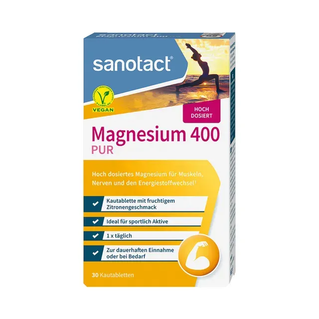 Magneesium 400mg närimistabl. 30tbl, SANOTACT, 66 g