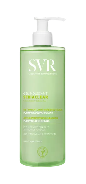 SVR Sebiaclear Gel Moussant seebivaba puhastusgeel rasusele ja probleemsele nahale 400 ml