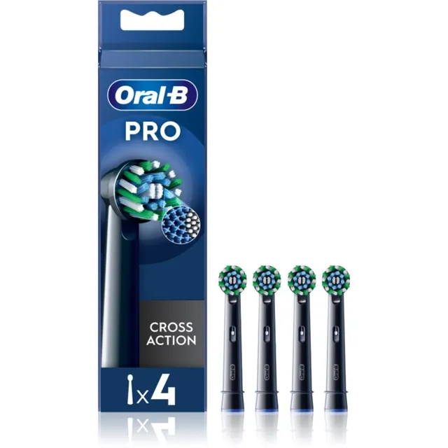 Oral-B PRO Cross Action Hambaharja varuharjapead Black 4 tk