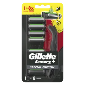 Gillette Sensor3 Black terad 8tk+käepide