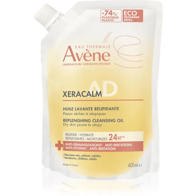 Avène XeraCalm A.D. Lipid-Replenishing Cleansing Oil Lipiide lisav puhastusõli kuiva ja ekseemile kalduva naha jaoks 400 ml