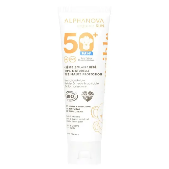 ALPHANOVA Organic Sun Natural Baby Sun Cream SPF50 50g
