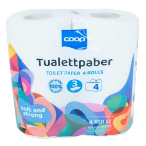 Coop t/paber 3kih 4tk 100% tselluloos