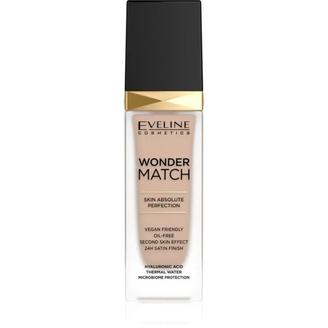 Eveline Cosmetics Wonder Match Kauapüsiv vedel jumestuskreem hüaluroonhappega varjund 12 Light Natural 30 ml