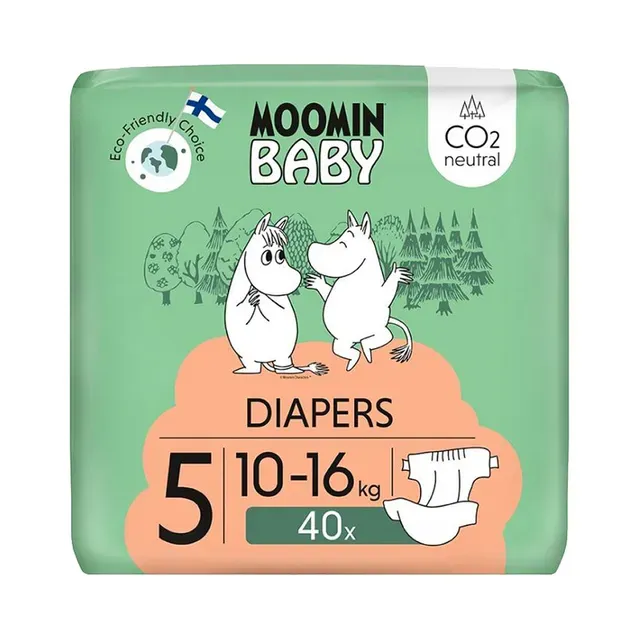 Mähkmed Nr5 10-16kg, Moomin Baby, 40 tk
