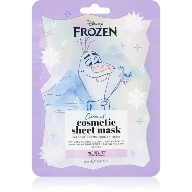 Mad Beauty Frozen Olaf Kirgastav ja niisutav lehtmask 25 ml