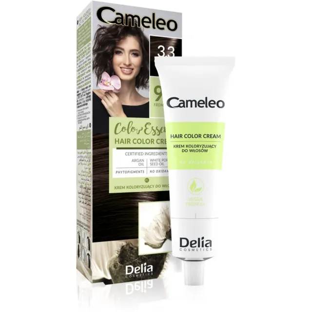 Delia Cosmetics Cameleo Color Essence Juuksevärv tuubis varjund 3.3 Chocolate Brown 75 g