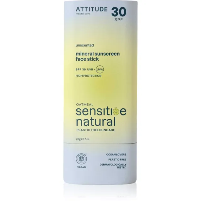 Attitude Sensitive Natural Face Stick Mineraalne päikesekaitsekreem pulgakujuline tundlikule nahale 20 g