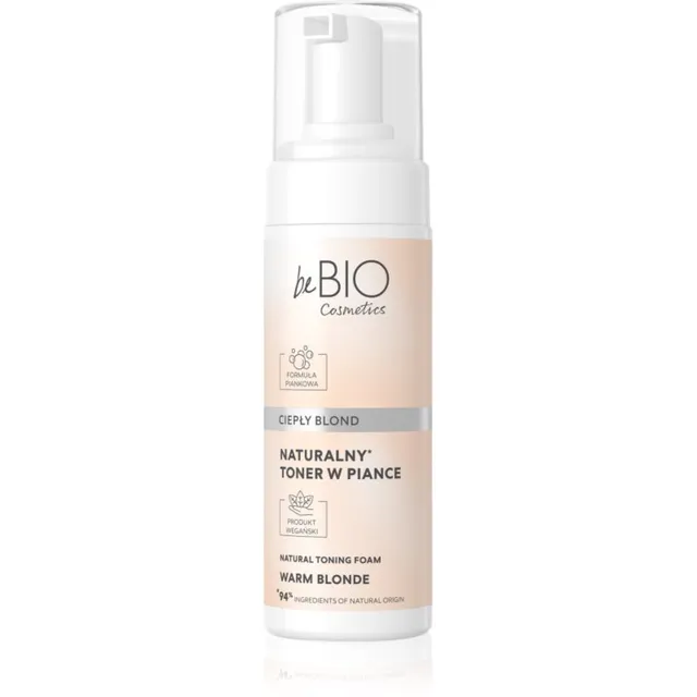 beBIO Natural Foam Toner Warm Blonde Tooniv vaht juustele 120 ml