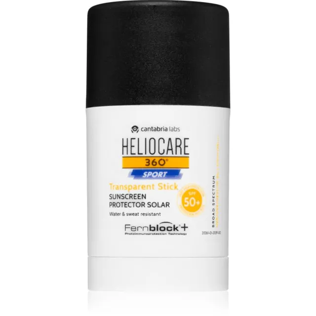 Heliocare 360° Sport Transparent Stick Päikesekaitsepulk SPF 50+ 25 g