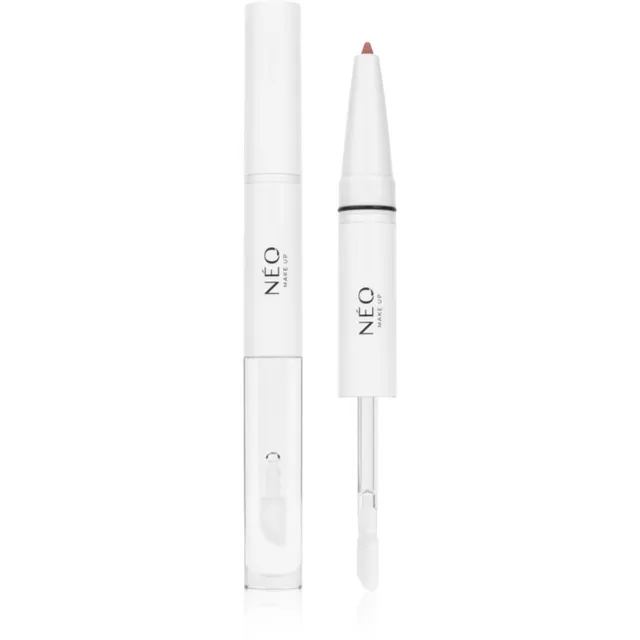 NEO MAKE UP Intense Serum 2in1 Lipliner & Lipgloss huulepliiats ja huuleläige varjund 04 Peach Cashmere 1 tk