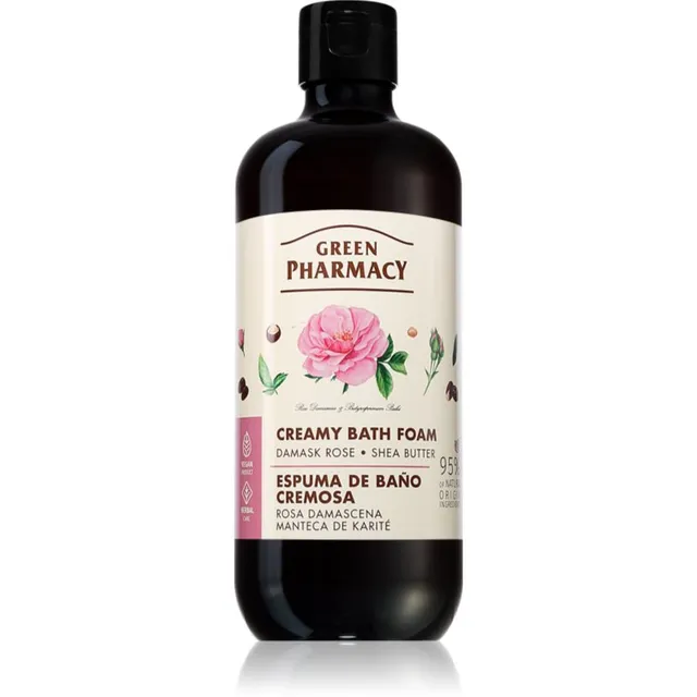 Green Pharmacy Damask Rose & Shea Butter Bath Foam Kreemjas mullivann sheavõiga 500 ml