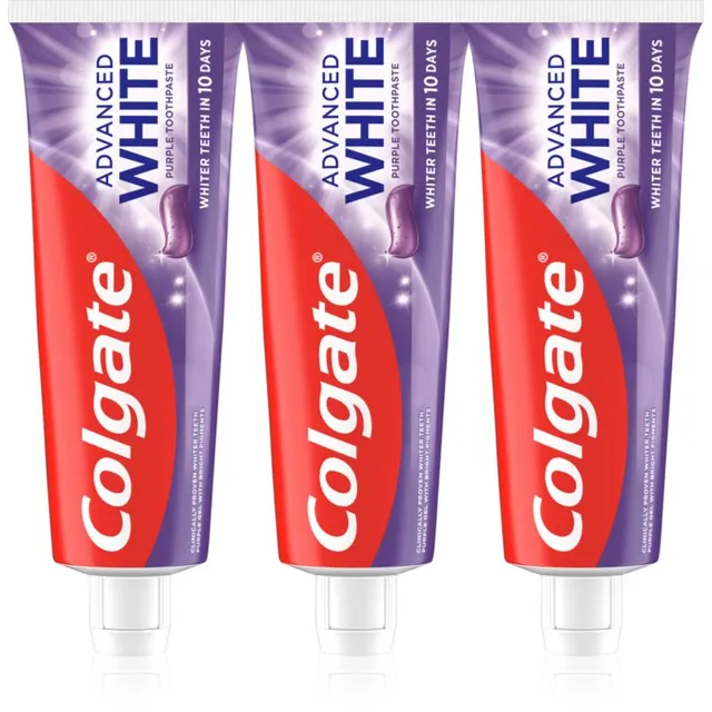 Colgate Advanced White Purple White Valgendav hambapasta 3x75 tk