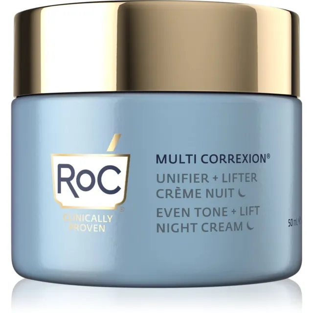 RoC Multi Correxion Even Tone + Lift Valgustpeegeldav öökreem ühtlase nahatooni jaoks 50 ml