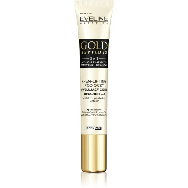 Eveline Cosmetics Gold Peptides Tõstev ja pinguldav kreem silmade piirkonnale 20 ml