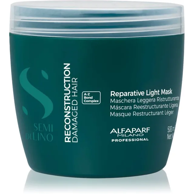 Alfaparf Milano Semi di Lino Reconstruction Reparative Light Mask Taastav mask kahjustatud juustele õhukestele juustele 500 ml