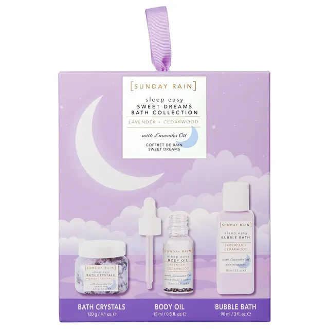 SUNDAY RAIN Lavender & Cedarwood Sleep Easy Bath Collection Gift Set
