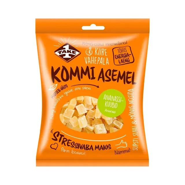 Ananassikuubikud, TAKE1 REGULAR, 150 g