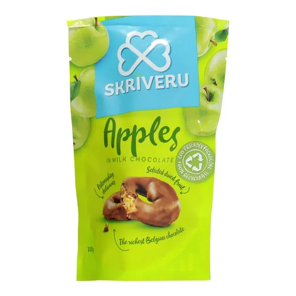Õunad piimašokolaadis 100g