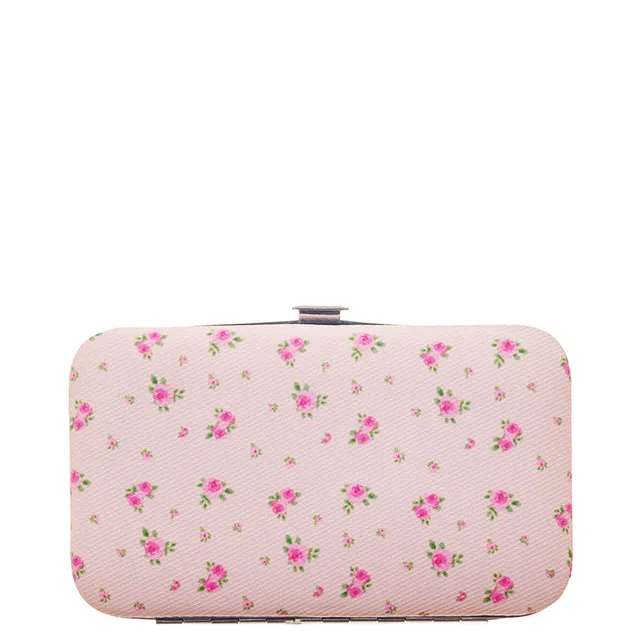 THE VINTAGE COSMETIC Manicure Purse Rose Print komplekt