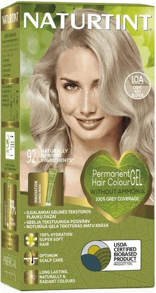 NATURTINT® kauapüsiv ammoniaagivaba juuksevärv, LIGHT ASH BLONDE 10A