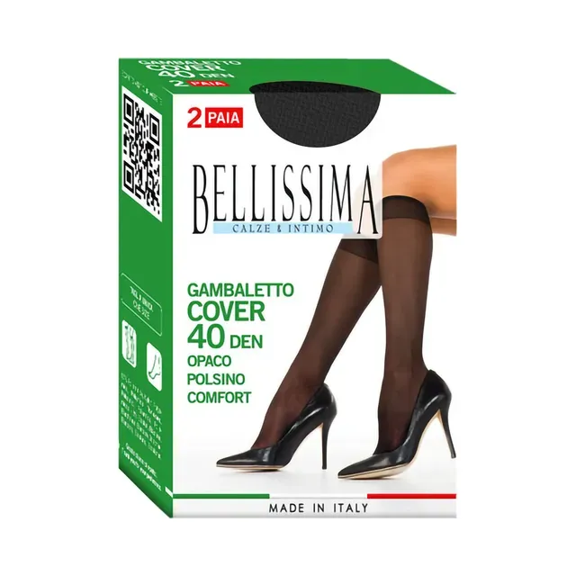 Naiste põlvikud Cover 40den nero 1 suurus, BELLISSIMA, 2 paari