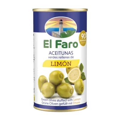 Täidetud oliivid sidrun. El Faro 370ml/150g