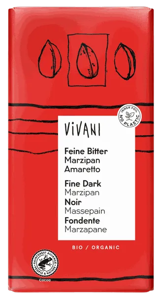 Martsipani ja amaretto likööritäidisega 60% tume šokolaad, ökoloogiline